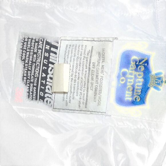 Vintage Neptune Garment Company Jacket Size 52 Regular Black Vest Insert Zip Up - Picture 14 of 15